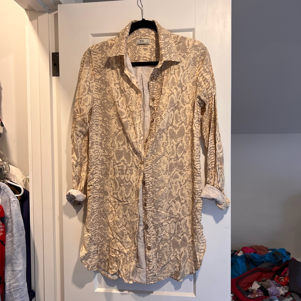 MAAJI Snake Silk Button up blouse